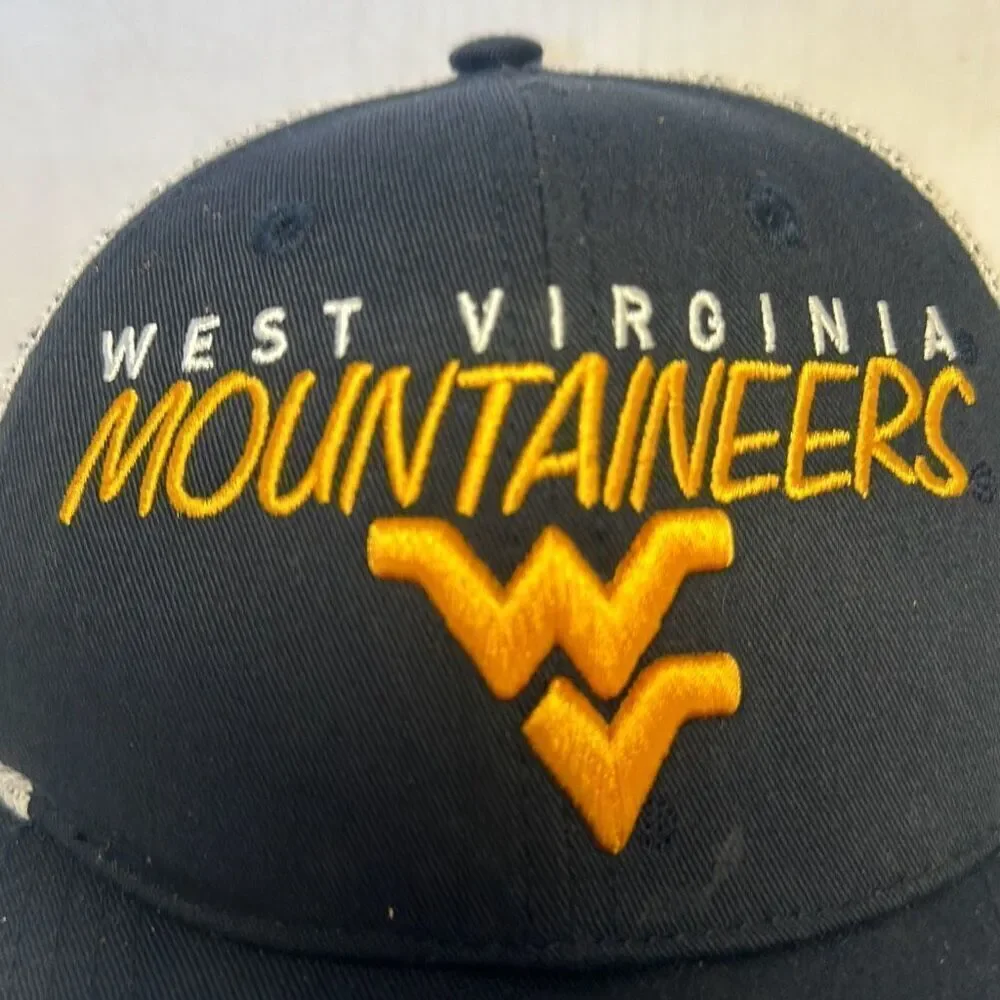 West Virginia Mountaineers WV Adjustable Trucker  Hat Cap 47 Forty Seven‎